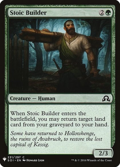 Stoic Builder, The List Reprints 231
