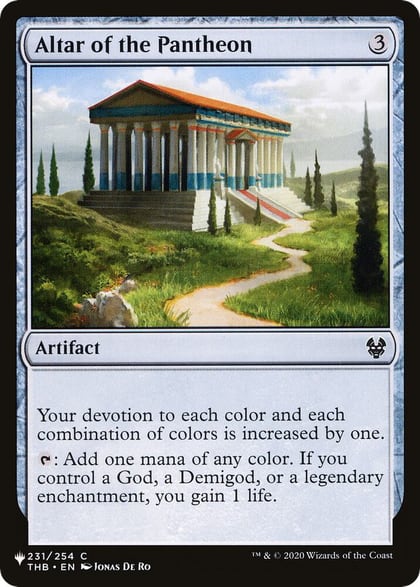 Altar of the Pantheon, The List Reprints 231