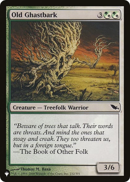 Old Ghastbark, The List Reprints 232/301