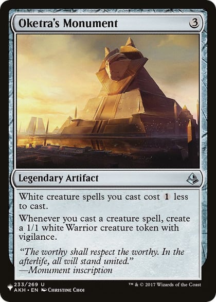 Oketra's Monument, The List Reprints 233
