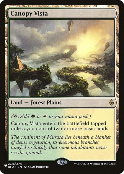 Canopy Vista, The List Reprints 234/274