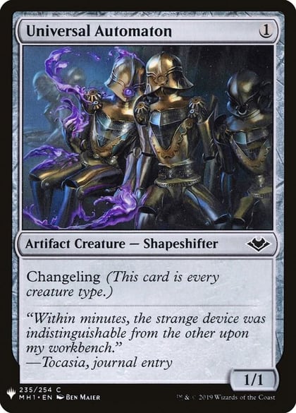 Universal Automaton (MH1), The List Reprints 235