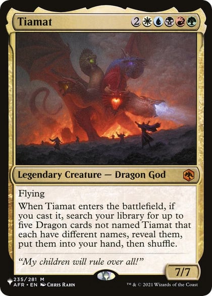 Tiamat, The List Reprints 235/281