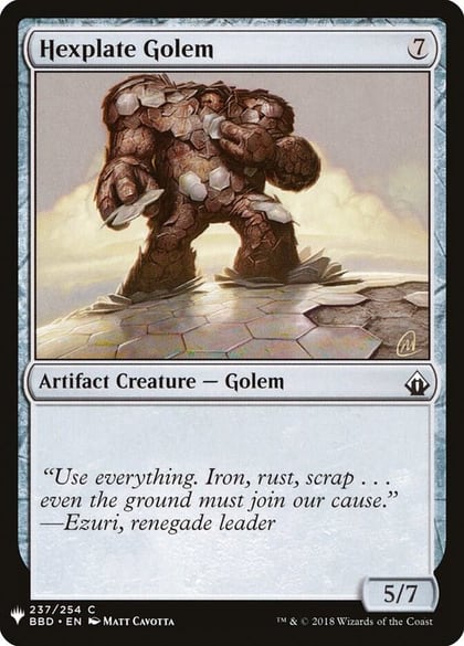 Hexplate Golem, The List Reprints 237