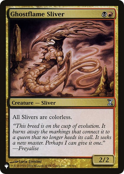 Ghostflame Sliver, The List Reprints 239/301