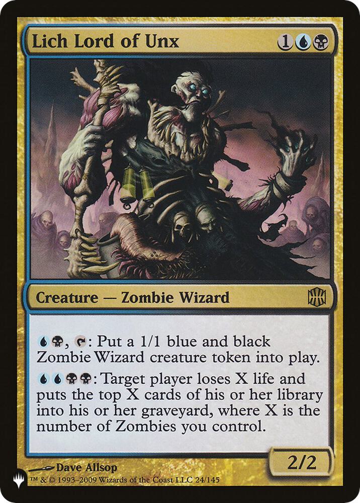 Lich Lord of Unx, The List Reprints 24/145
