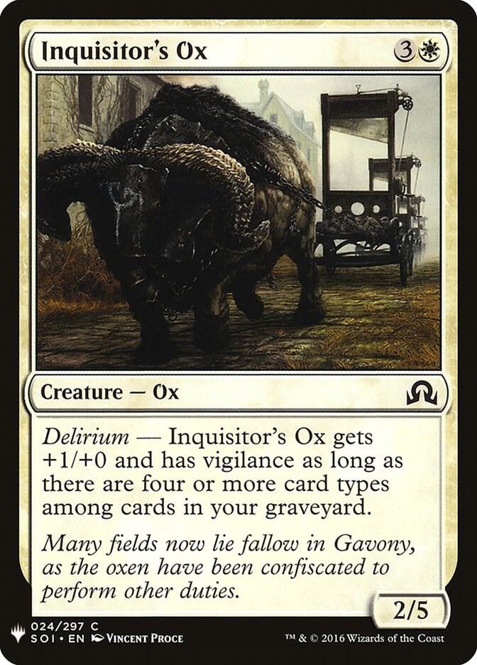 Inquisitor's Ox, The List Reprints 24