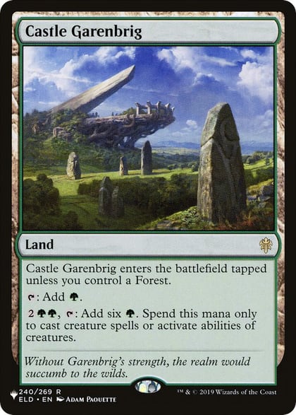Castle Garenbrig, The List Reprints 240/269