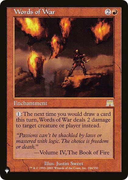 Words of War, The List Reprints 244/350