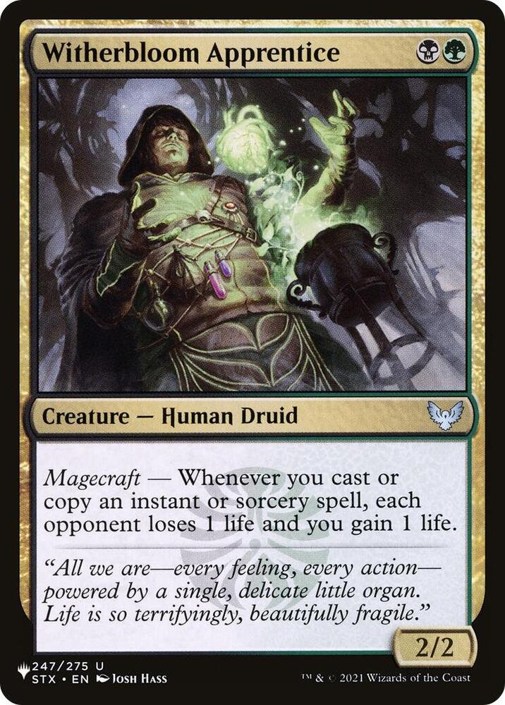Witherbloom Apprentice, The List Reprints 247/275