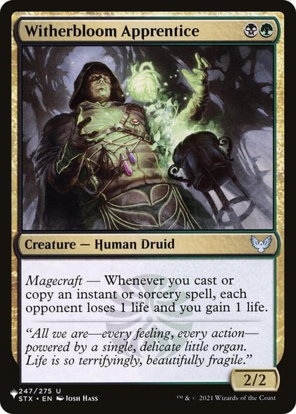Witherbloom Apprentice, The List Reprints 247/275