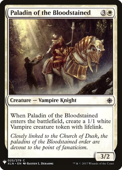 Paladin of the Bloodstained, The List Reprints 25