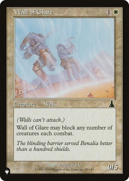 Wall of Glare, The List Reprints 25/143
