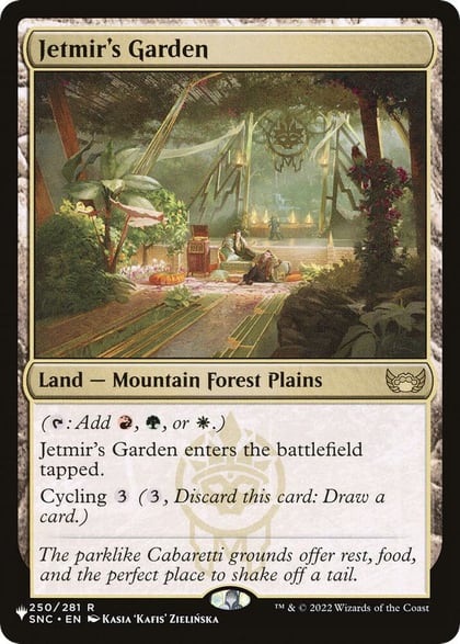 Jetmir's Garden, The List Reprints 250/281