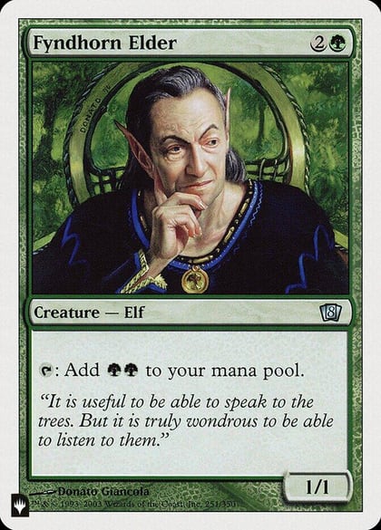 Fyndhorn Elder, The List Reprints 251/350
