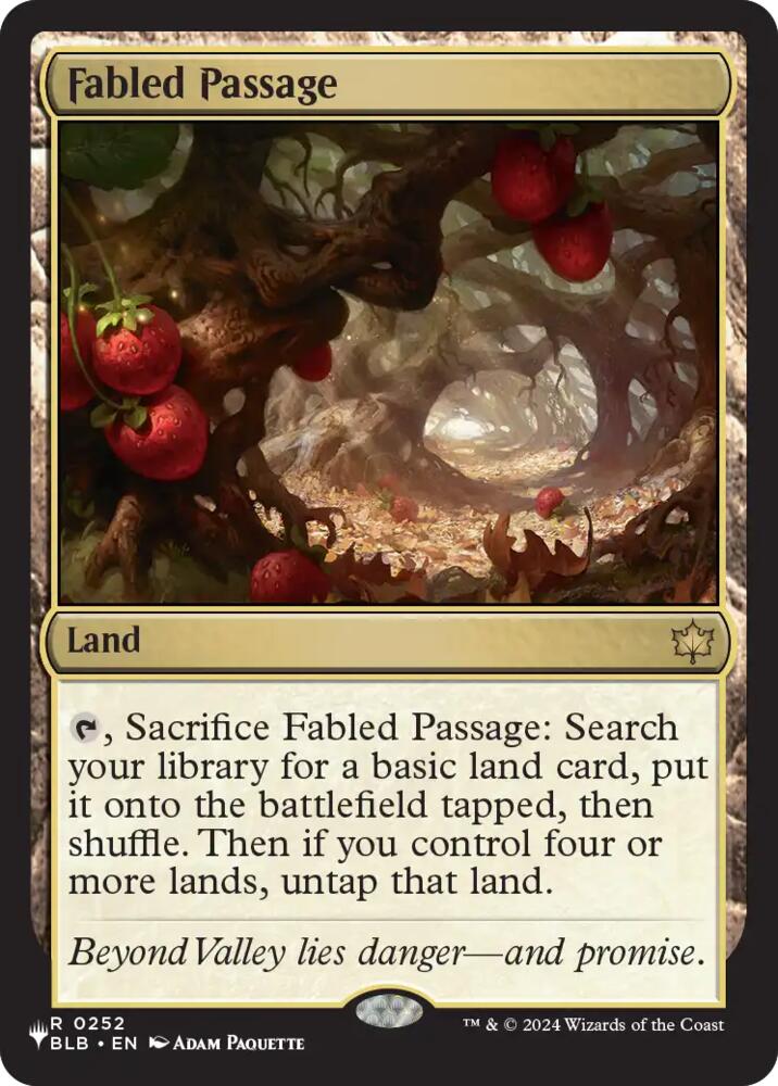Fabled Passage (BLB), The List Reprints 252