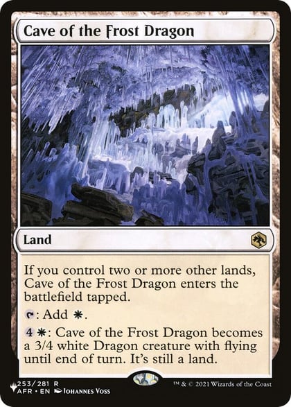 Cave of the Frost Dragon, The List Reprints 253/281