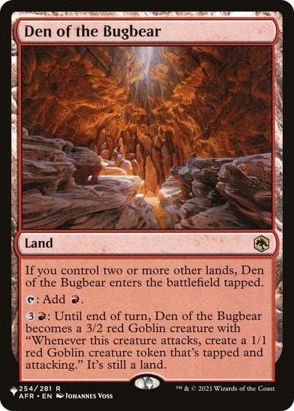 Den of the Bugbear, The List Reprints 254