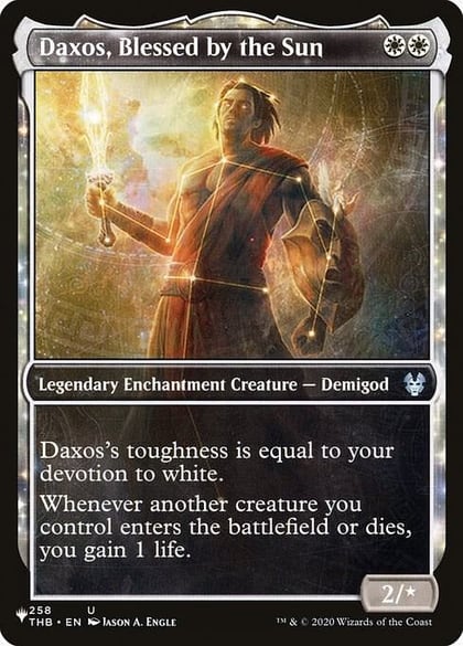Daxos, Blessed by the Sun (Showcase), The List Reprints 258/254
