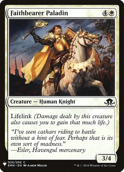 Faithbearer Paladin, The List Reprints 25