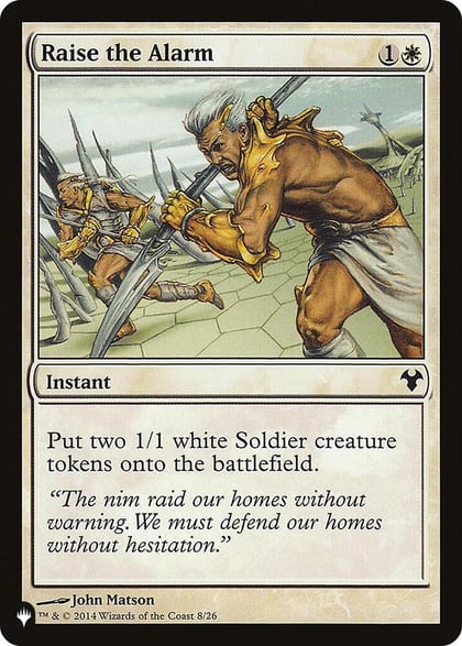Raise the Alarm, The List Reprints 26-Aug
