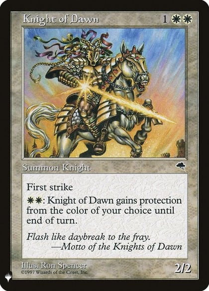 Knight of Dawn, The List Reprints 26