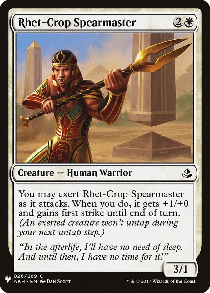 Rhet-Crop Spearmaster, The List Reprints 26