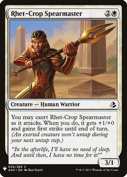 Rhet-Crop Spearmaster, The List Reprints 26