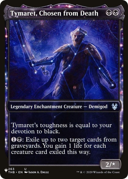 Tymaret, Chosen from Death (Showcase), The List Reprints 263/254