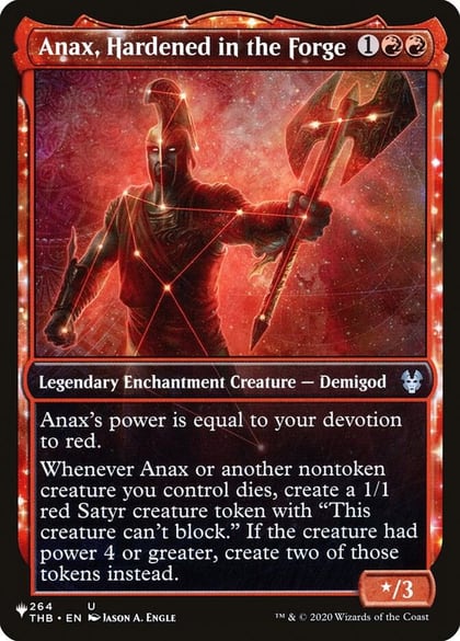 Anax, Hardened in the Forge (Showcase), The List Reprints 264/254