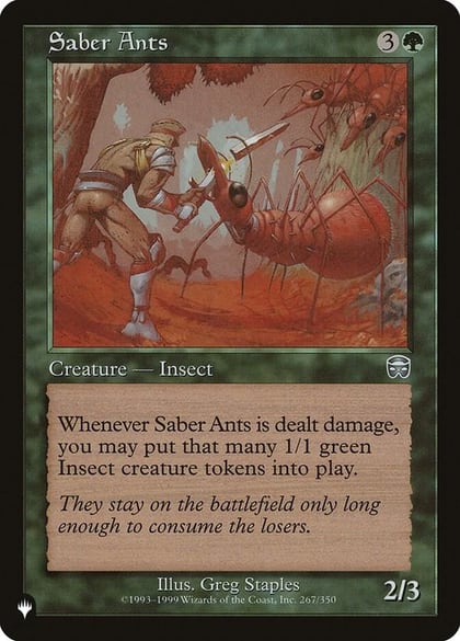 Saber Ants, The List Reprints 267/350