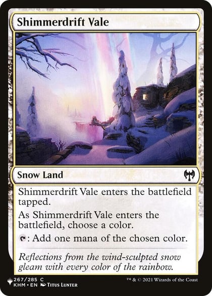 Shimmerdrift Vale, The List Reprints 267/285