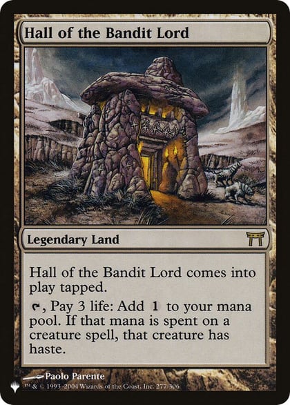 Hall of the Bandit Lord, The List Reprints 277/306