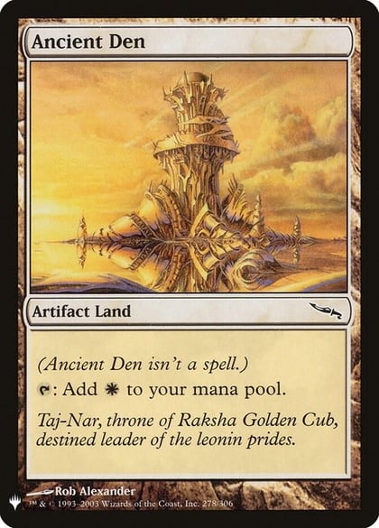 Ancient Den, The List Reprints 278/306