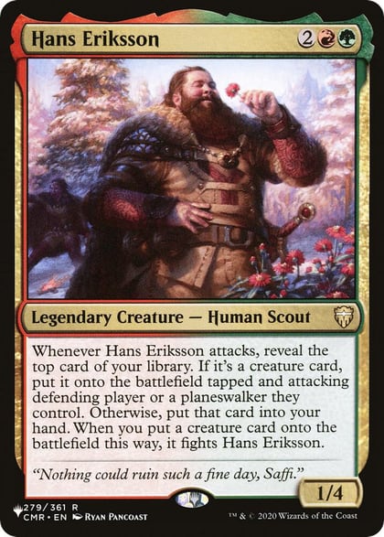 Hans Eriksson, The List Reprints 279/361