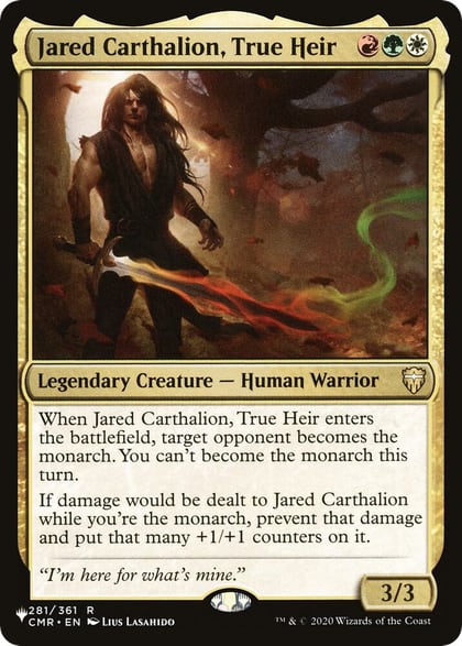 Jared Carthalion, True Heir, The List Reprints 281/361