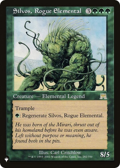 Silvos, Rogue Elemental, The List Reprints 282/350