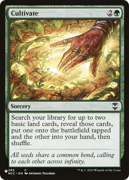 Cultivate (NCC), The List Reprints 285/093