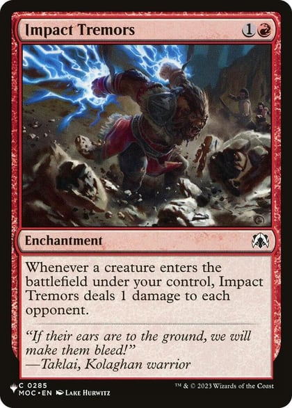 Impact Tremors (MOC), The List Reprints 285