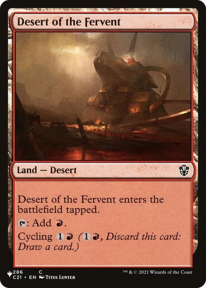 Desert of the Fervent, The List Reprints 286/081