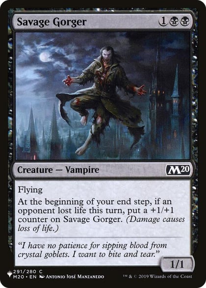 Savage Gorger, The List Reprints 291/280