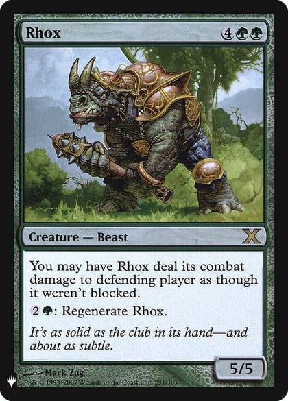 Rhox, The List Reprints 291