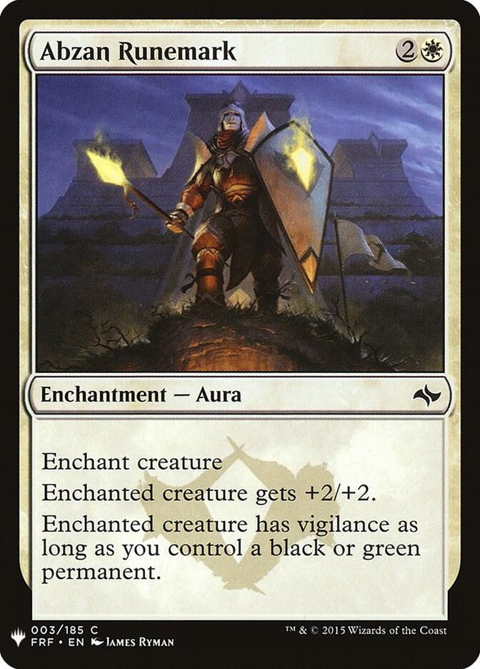 Abzan Runemark, The List Reprints 3