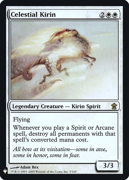 Celestial Kirin, The List Reprints 3
