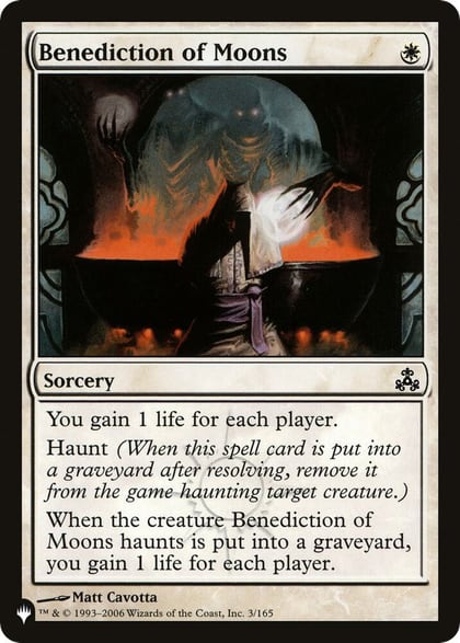 Benediction of Moons, The List Reprints 3/165