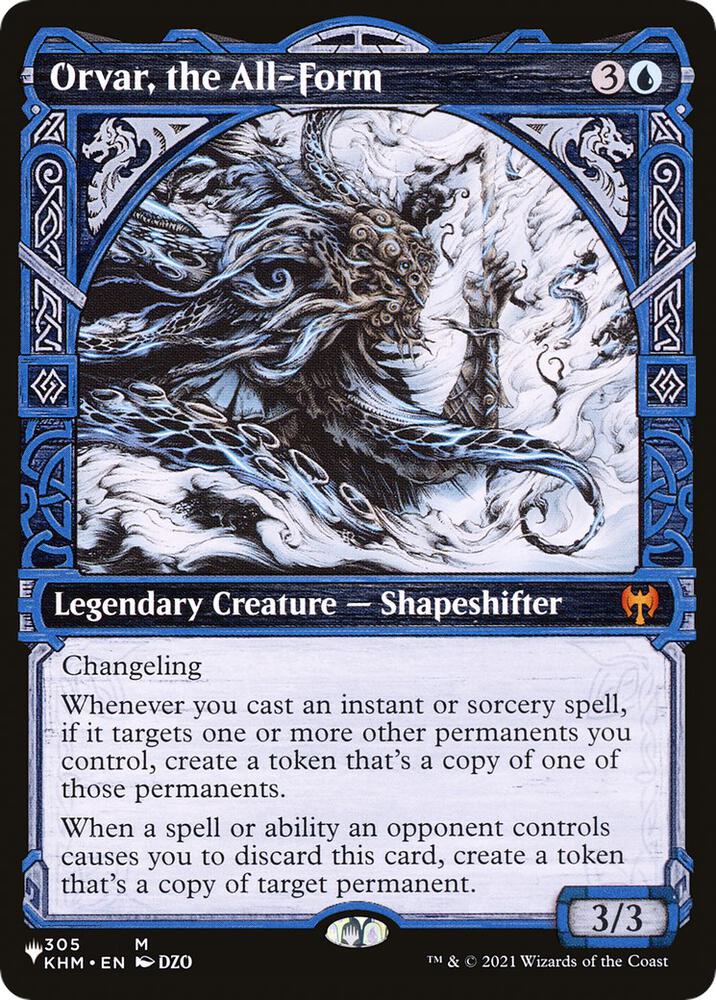 Orvar, the All-Form (Showcase), The List Reprints 305/285