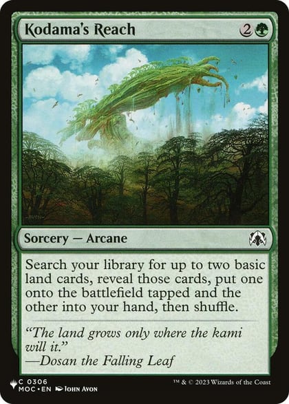 Kodama's Reach, The List Reprints 306