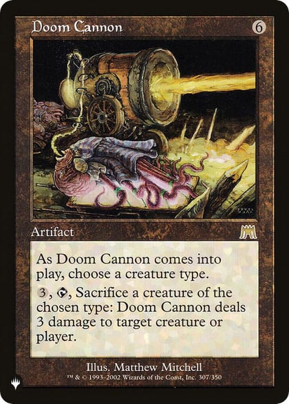 Doom Cannon, The List Reprints 307/350