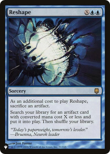Reshape (DST), The List Reprints 31/165