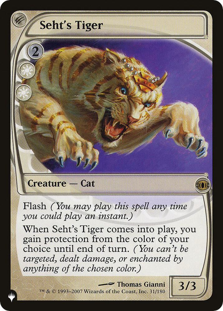 Seht's Tiger, The List Reprints 31/180
